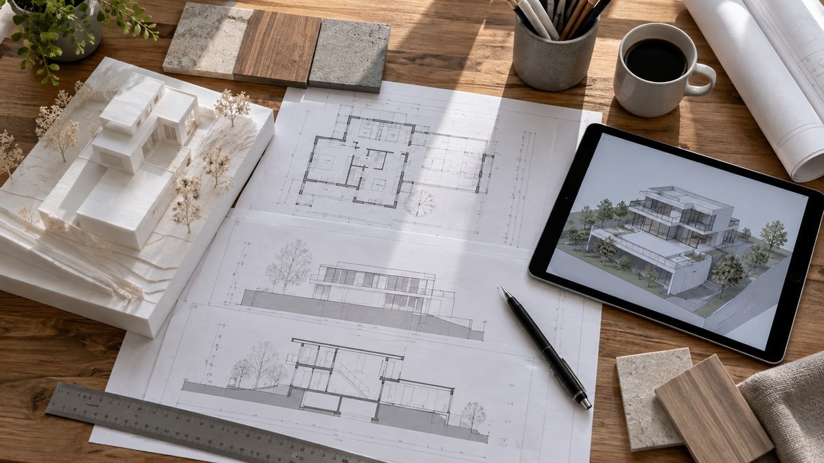 architecte-passant-esquisse-3d-maquette-bim